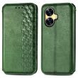 Чехол Deexe Rhombus Wallet для Realme C55 - Green (324742G)
