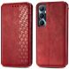 Чехол Deexe Rhombus Wallet для Realme C65 - Red (353930R). Фото 1 из 9