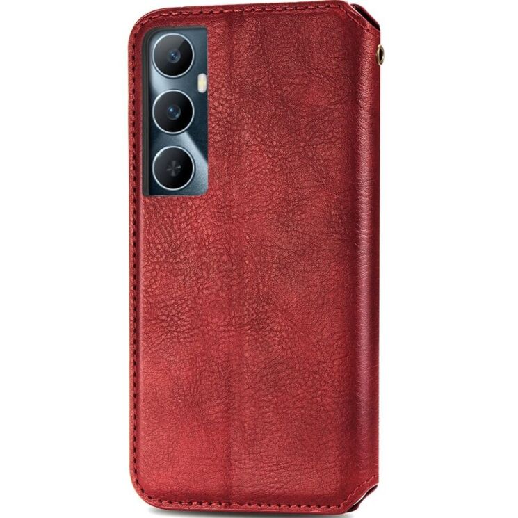 Чехол Deexe Rhombus Wallet для Realme C65 - Red: фото 5 из 9