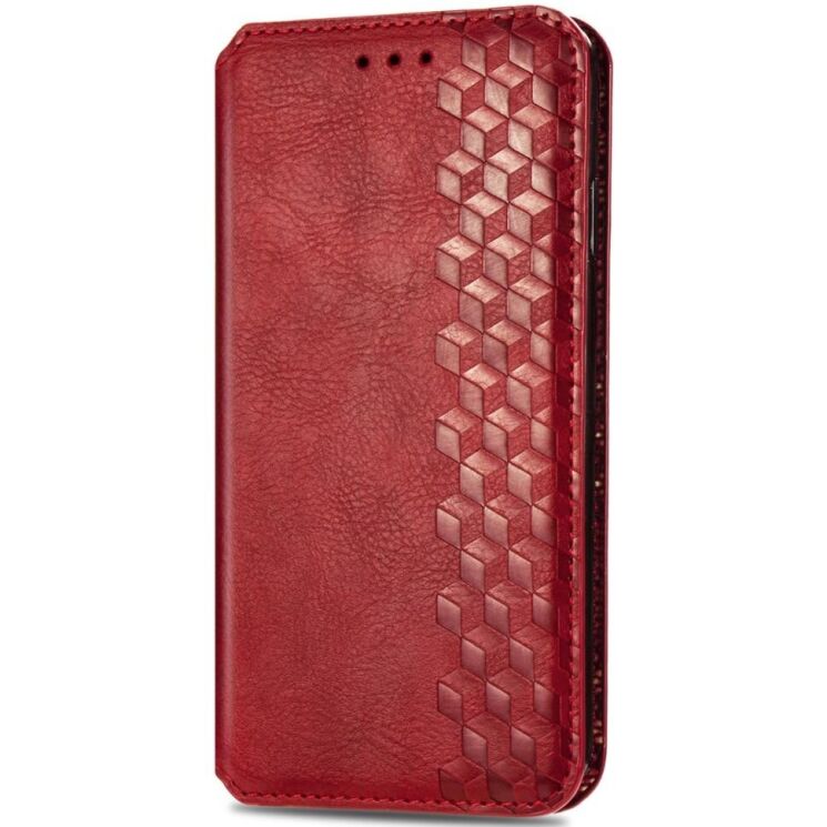 Чехол Deexe Rhombus Wallet для Realme C65 - Red: фото 4 из 9