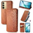 Чехол Deexe Rhombus Wallet для Realme C75 - Brown (374332Z)