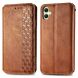 Чехол Deexe Rhombus Wallet для Samsung Galaxy A06 (A065) - Brown (365117Z). Фото 1 из 6