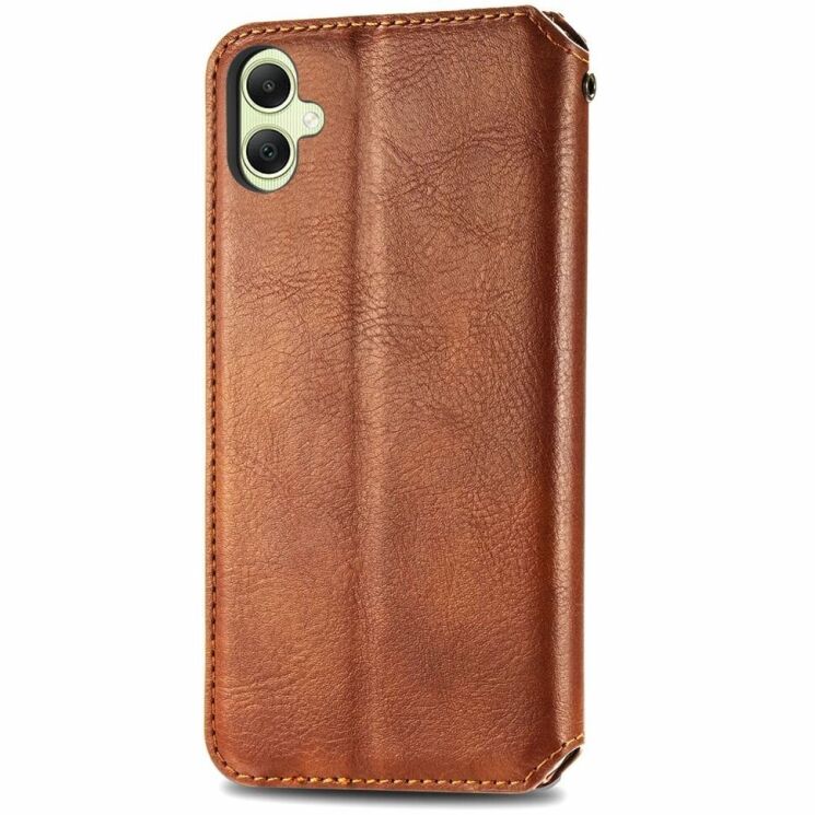 Чехол Deexe Rhombus Wallet для Samsung Galaxy A06 (A065) - Brown: фото 5 из 6
