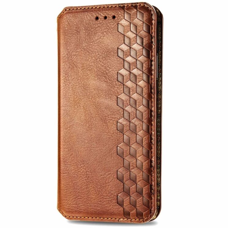 Чехол Deexe Rhombus Wallet для Samsung Galaxy A06 (A065) - Brown: фото 4 из 6
