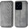 Чехол Deexe Rhombus Wallet для Xiaomi 14T Pro - Grey (365602H)