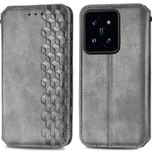 Чехол Deexe Rhombus Wallet для Xiaomi 14T Pro - Grey: фото 1 из 9