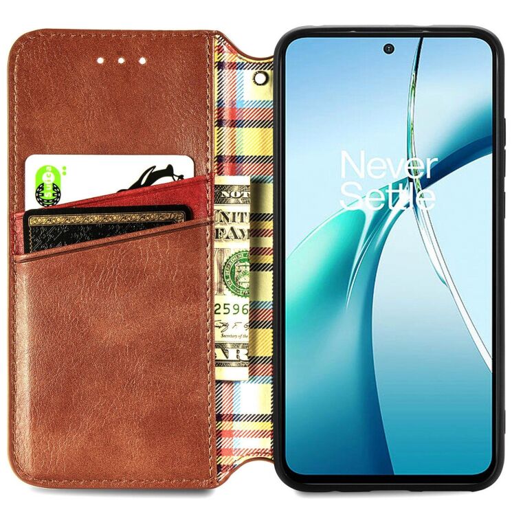 Чохол Deexe Rhombus Wallet для Xiaomi Redmi Note 15 Pro 5G - Brown (405064Z) Чохол Deexe Rhombus Wallet для Xiaomi Redmi Note 15 Pro 5G - Brown: фото 2 з 11