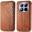 Чохол Deexe Rhombus Wallet для Xiaomi Redmi Note 15 Pro 5G - Brown (405064Z)