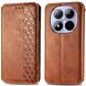 Чохол Deexe Rhombus Wallet для Xiaomi Redmi Note 15 Pro 5G - Brown (405064Z). Фото 1 з 11