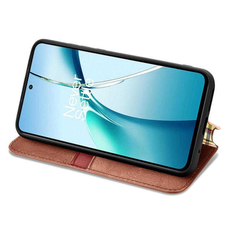 Чохол Deexe Rhombus Wallet для Xiaomi Redmi Note 15 Pro 5G - Brown (405064Z) Чохол Deexe Rhombus Wallet для Xiaomi Redmi Note 15 Pro 5G - Brown: фото 3 з 11