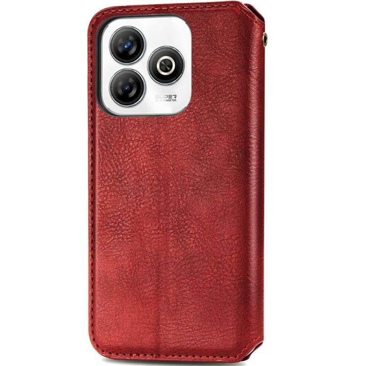 Чохол Deexe Rhombus Wallet для ZTE Blade A75 - Red: фото 5 з 9