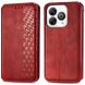 Чохол Deexe Rhombus Wallet для ZTE Blade A75 - Red (361512R). Фото 1 з 9