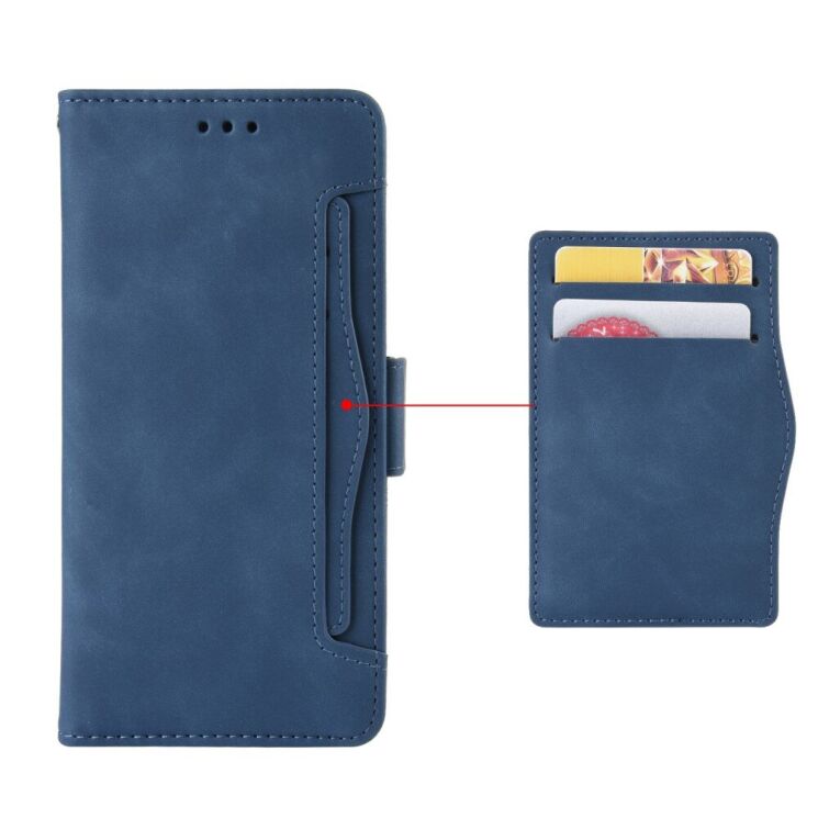 Чохол-книжка з кишеньками Deexe Wallet Stand для Motorola Moto E7 Plus / Moto G9 Play - Blue: фото 2 з 12