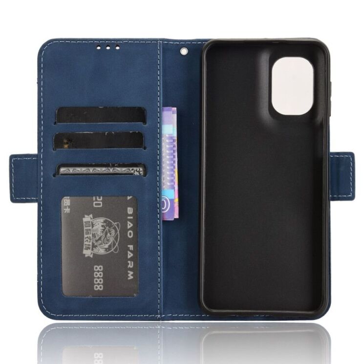Чехол Deexe Wallet Stand для Motorola Moto G55 - Blue: фото 5 из 7