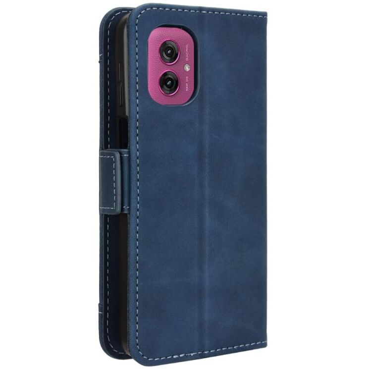 Чехол Deexe Wallet Stand для Motorola Moto G55 - Blue: фото 6 из 7