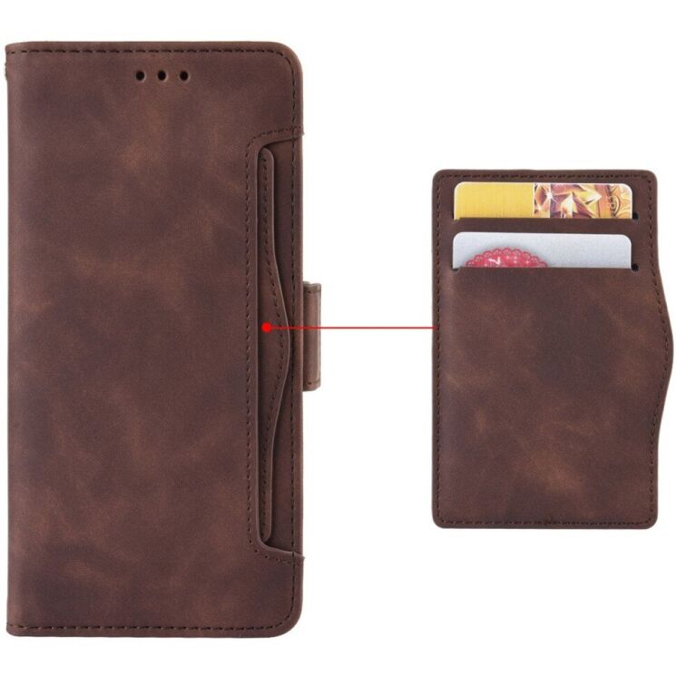 Чехол Deexe Wallet Stand для Nokia C21 - Brown: фото 2 из 11