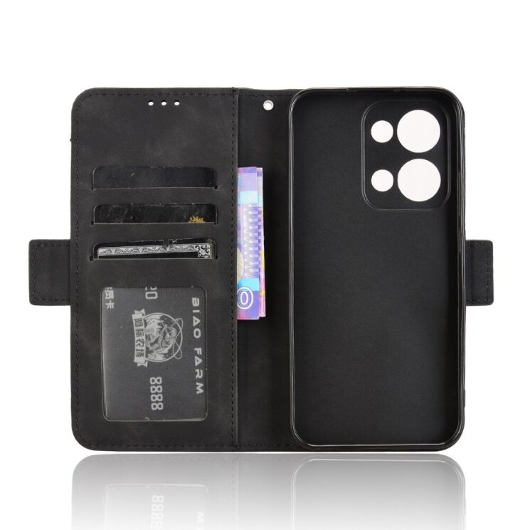 Чехол Deexe Wallet Stand для OPPO Reno 13 5G - Black: фото 5 из 7