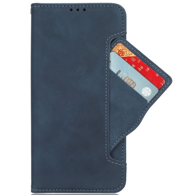 Чехол Deexe Wallet Stand для Realme GT 7 Pro - Blue: фото 2 из 7