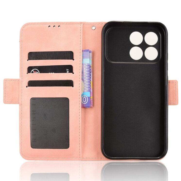 Чохол Deexe Wallet Stand для Xiaomi Poco F8 Pro - Pink: фото 3 з 15