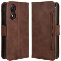 Чехол Deexe Wallet Stand для ZTE Blade A34 - Brown: фото 1 из 7