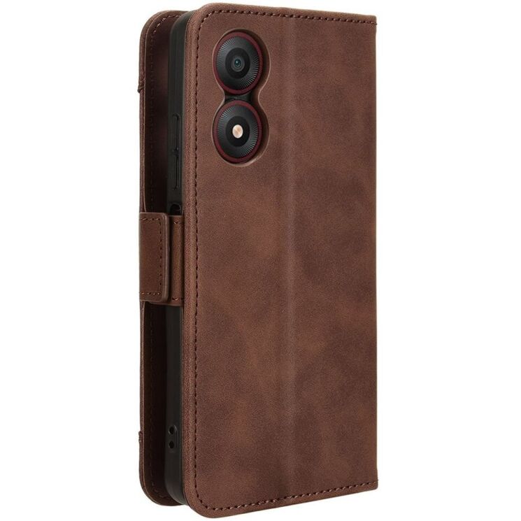 Чохол Deexe Wallet Stand для ZTE Blade A34 - Brown: фото 7 з 7