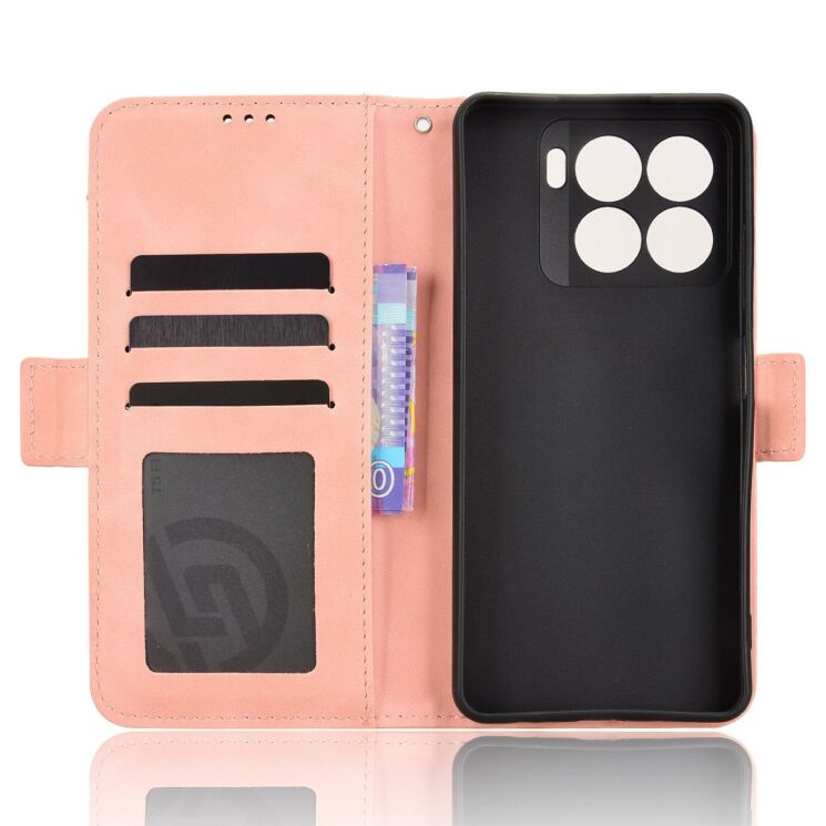 Чохол-книжка з кишеньками Deexe Wallet Stand для ZTE Blade A56 - Pink: фото 4 з 15