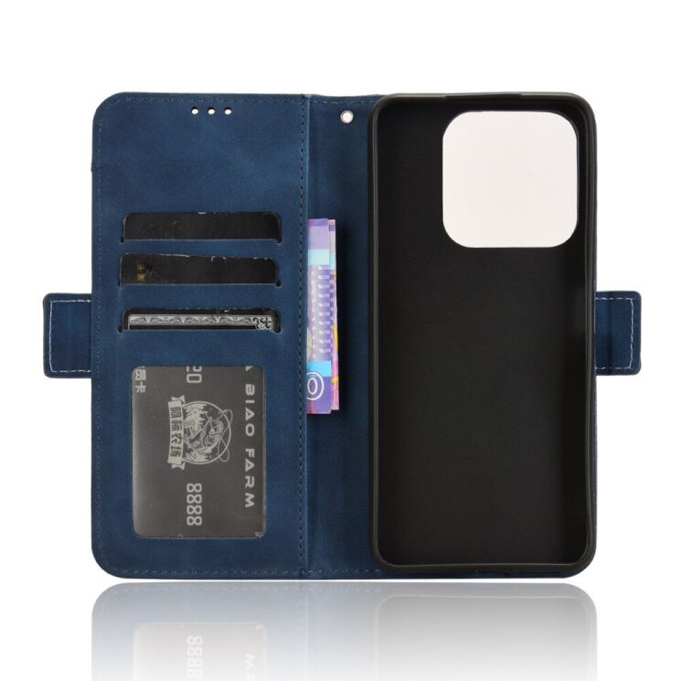 Чохол Deexe Wallet Stand для ZTE Blade A75 - Blue: фото 5 з 7