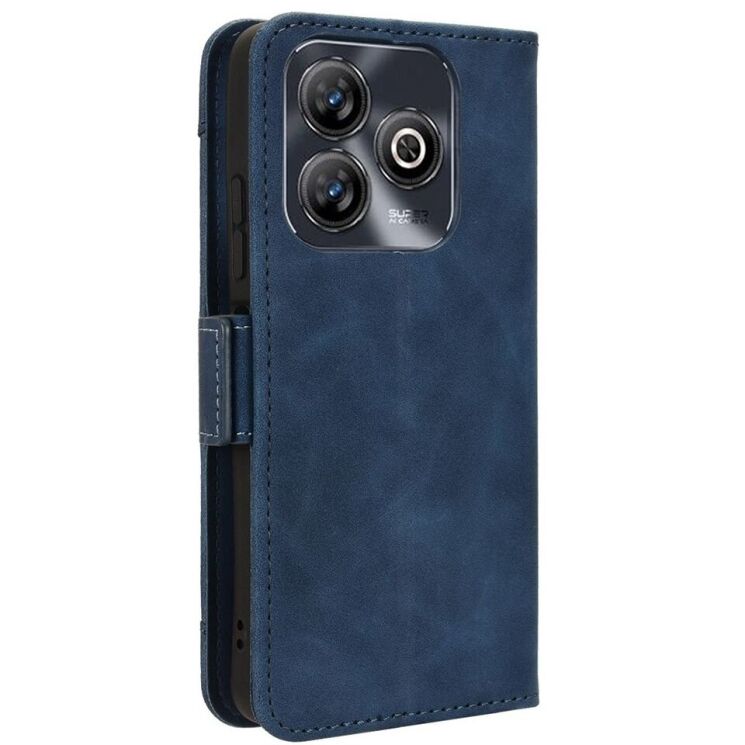 Чохол Deexe Wallet Stand для ZTE Blade A75 - Blue: фото 6 з 7