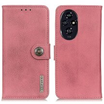 Чехол KHAZNEH Leather Wallet для Honor 200 Pro - Pink: фото 1 из 8