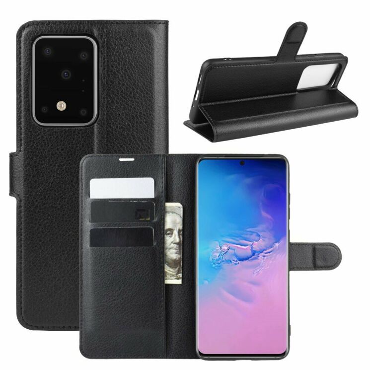 Чехол-книжка Deexe Book Type для Samsung Galaxy S20 Ultra (G988) - Black: фото 1 из 7