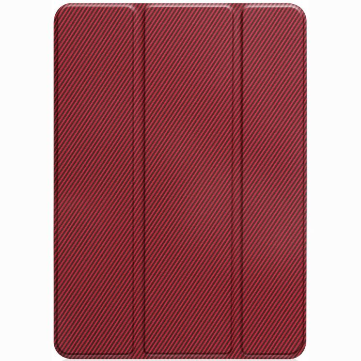 Чохол-книжка Deexe Carbon Folio для Xiaomi Redmi Pad 2 SE / Pad 2 9.7 - Red: фото 4 з 11
