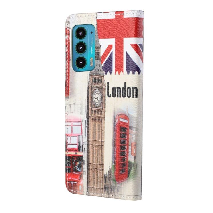 Чохол-книжка Deexe Color Wallet для Motorola Edge 20 - London Style: фото 4 з 6