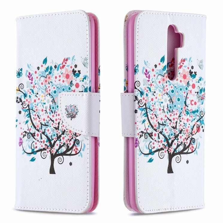 Чехол-книжка Deexe Color Wallet для OPPO A5 2020 / A9 2020 - Flowered Tree: фото 6 из 9