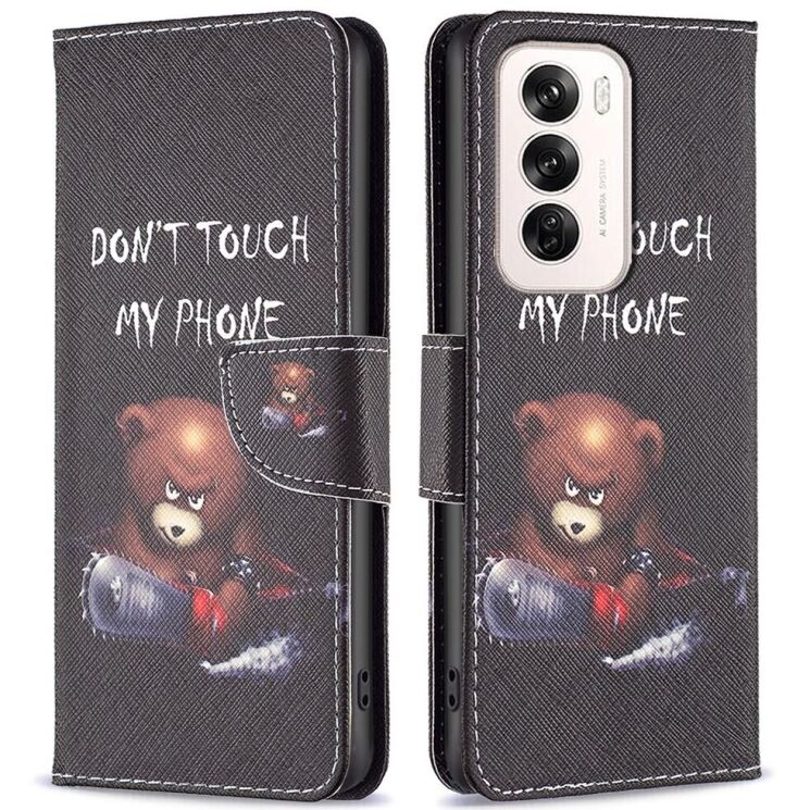 Чехол-книжка Deexe Color Wallet для OPPO Reno 12 - Bear: фото 1 из 7