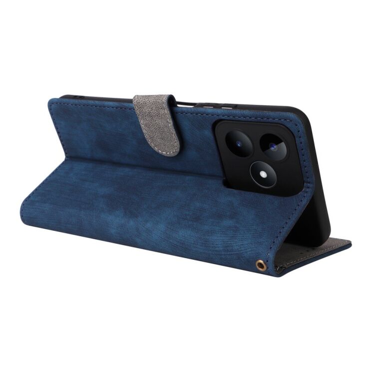 Чехол-книжка Deexe Delta Book для Realme C53 / C51 / Note 50 - Blue: фото 4 из 7