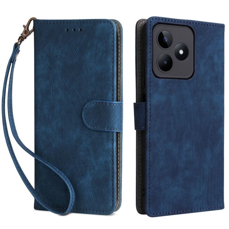 Чехол-книжка Deexe Delta Book для Realme C53 / C51 / Note 50 - Blue: фото 1 из 7