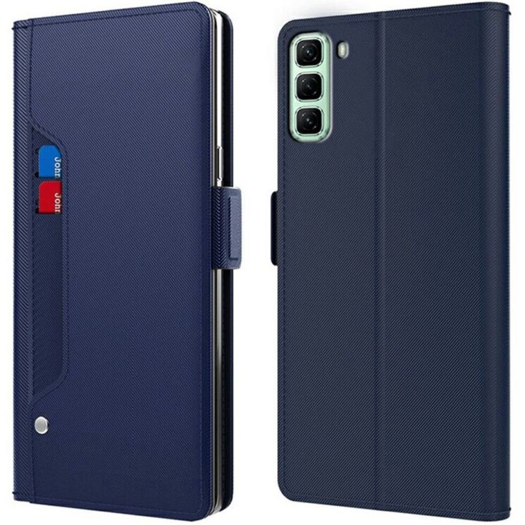 Чехол-книжка Deexe Eclipse Wallet для Infinix Hot 50 - Blue: фото 1 из 9