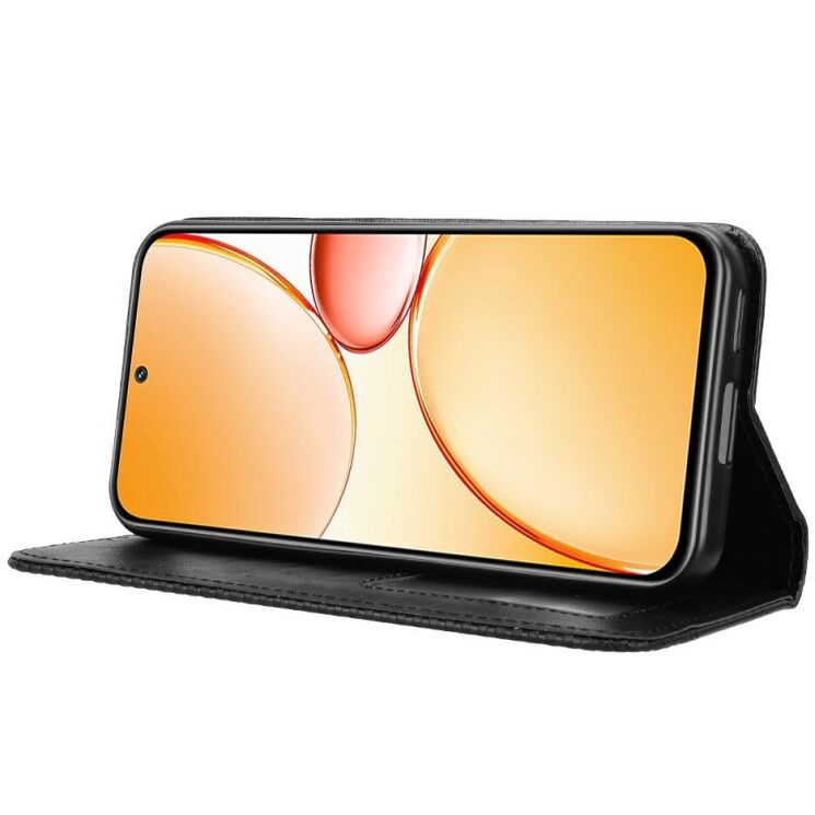 Чехол-книжка Deexe Retro Style для Realme C85 - Black: фото 7 из 18