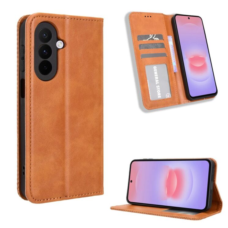 Чехол-книжка Deexe Retro Style для Samsung Galaxy A27 (A276) - Brown (408612Z) Чехол-книжка Deexe Retro Style для Samsung Galaxy A27 (A276) - Brown: фото 1 из 9
