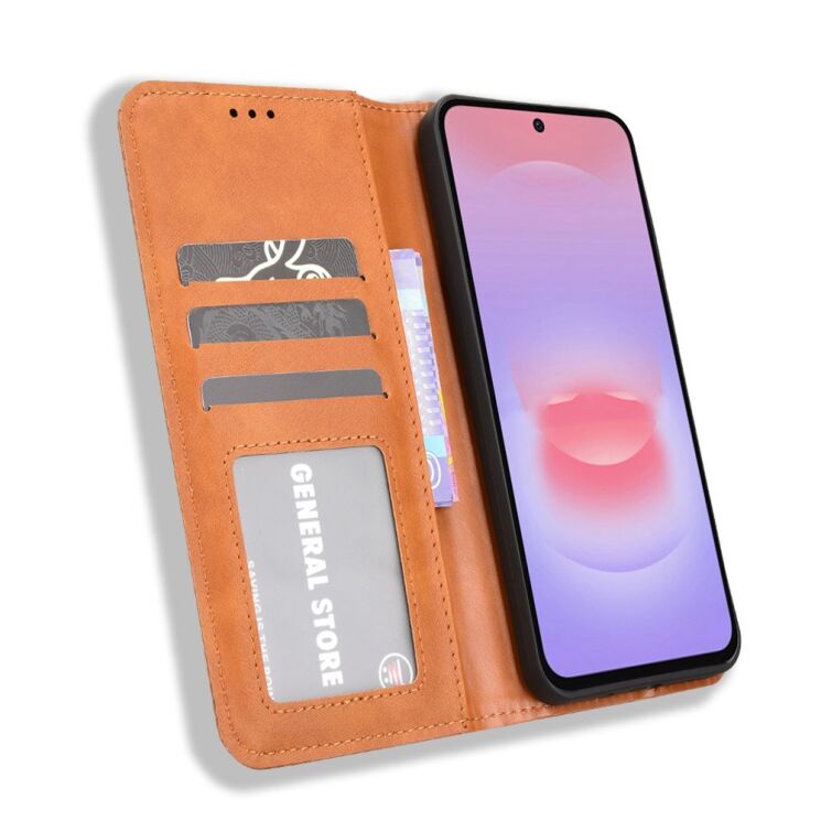 Чехол-книжка Deexe Retro Style для Samsung Galaxy A27 (A276) - Brown (408612Z) Чехол-книжка Deexe Retro Style для Samsung Galaxy A27 (A276) - Brown: фото 6 из 9