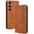 Чехол-книжка Deexe Retro Style для Samsung Galaxy S26 Plus (S947) - Brown: фото 1 из 20