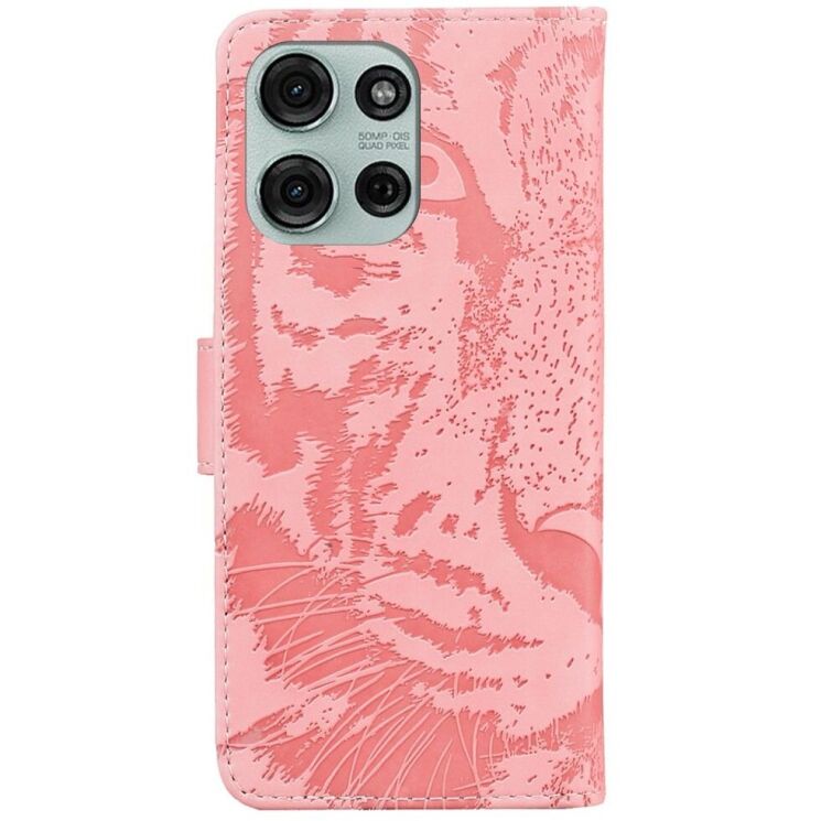 Чехол-книжка Deexe Tiger для Motorola Moto G75 - Pink: фото 6 из 7