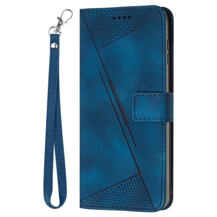 Чехол-книжка Deexe Triangle Series для Infinix Note 40 Pro - Sapphire: фото 2 из 13