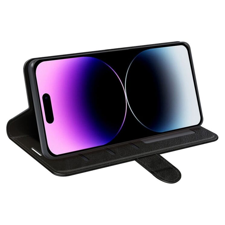 Чехол-книжка Deexe Wallet Style для Apple iPhone 15 Pro - Black: фото 3 из 11