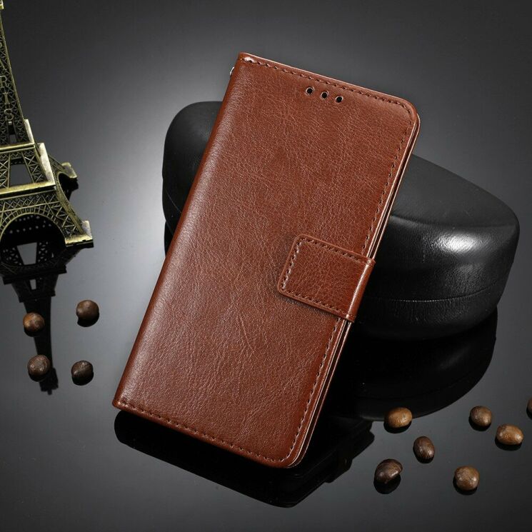 Чехол-книжка Deexe Wallet Style для Samsung Galaxy M11 (M115) - Brown: фото 9 из 14