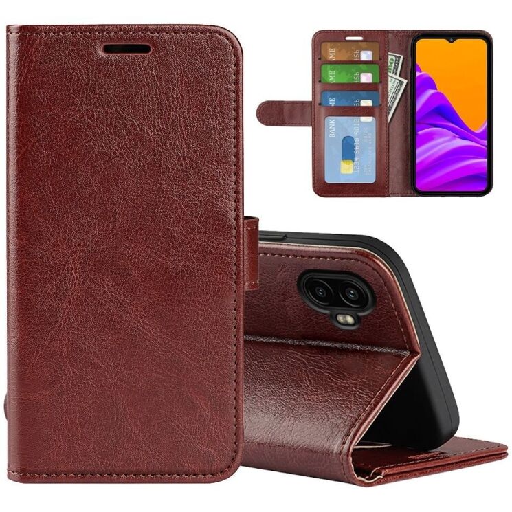Чохол-книжка Deexe Wallet Style для Samsung Galaxy Xcover 7 (G556) - Brown: фото 1 з 9