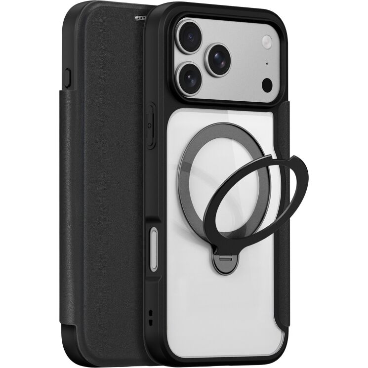 Чохол-книжка Dux Ducis Skin X Pro Magnetic Kickstand для iPhone 18 Pro Max / 17 Pro Max - Black: фото 1 з 12