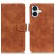 Чехол-книжка KHAZNEH Retro Wallet для Apple iPhone 16 - Brown (360717Z). Фото 1 из 8