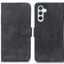 Чехол-книжка KHAZNEH Retro Wallet для Samsung Galaxy S25 FE (S731) - Black: фото 1 из 7