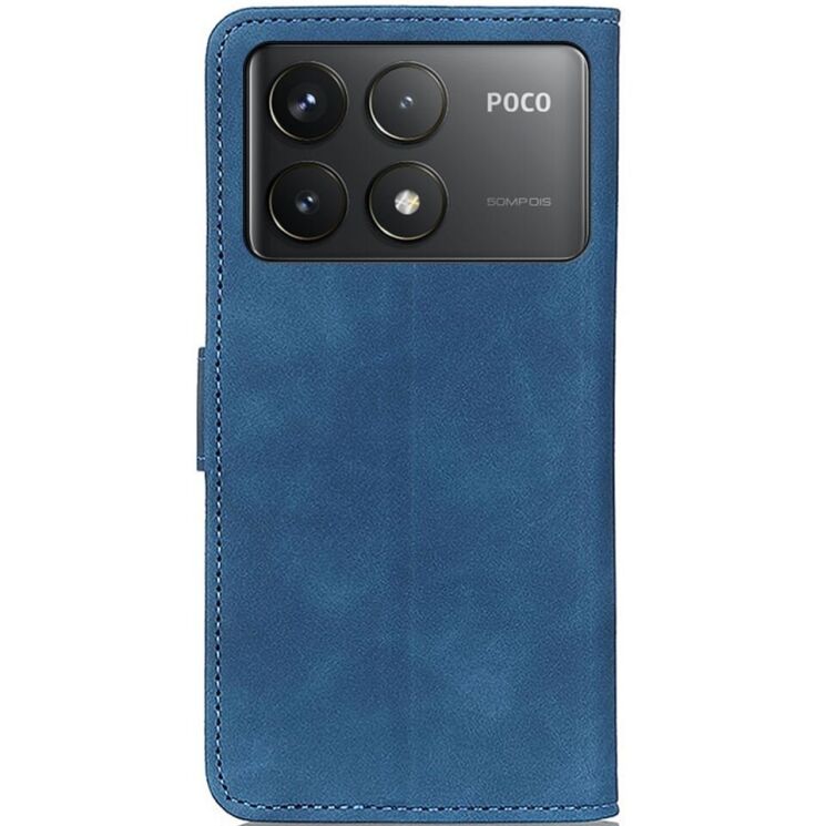 Чехол-книжка KHAZNEH Retro Wallet для Xiaomi Poco F6 Pro - Blue: фото 5 из 9